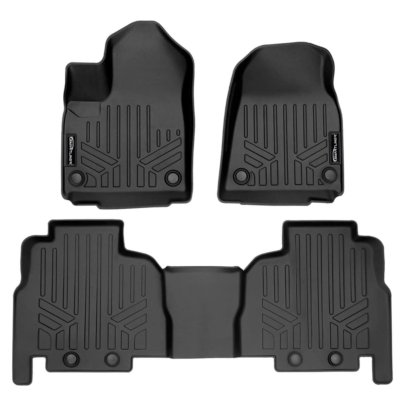 SMARTLINER Custom Fit Floor Liners For 2022-2024 Jeep Wagoneer (8 Passenger Model)