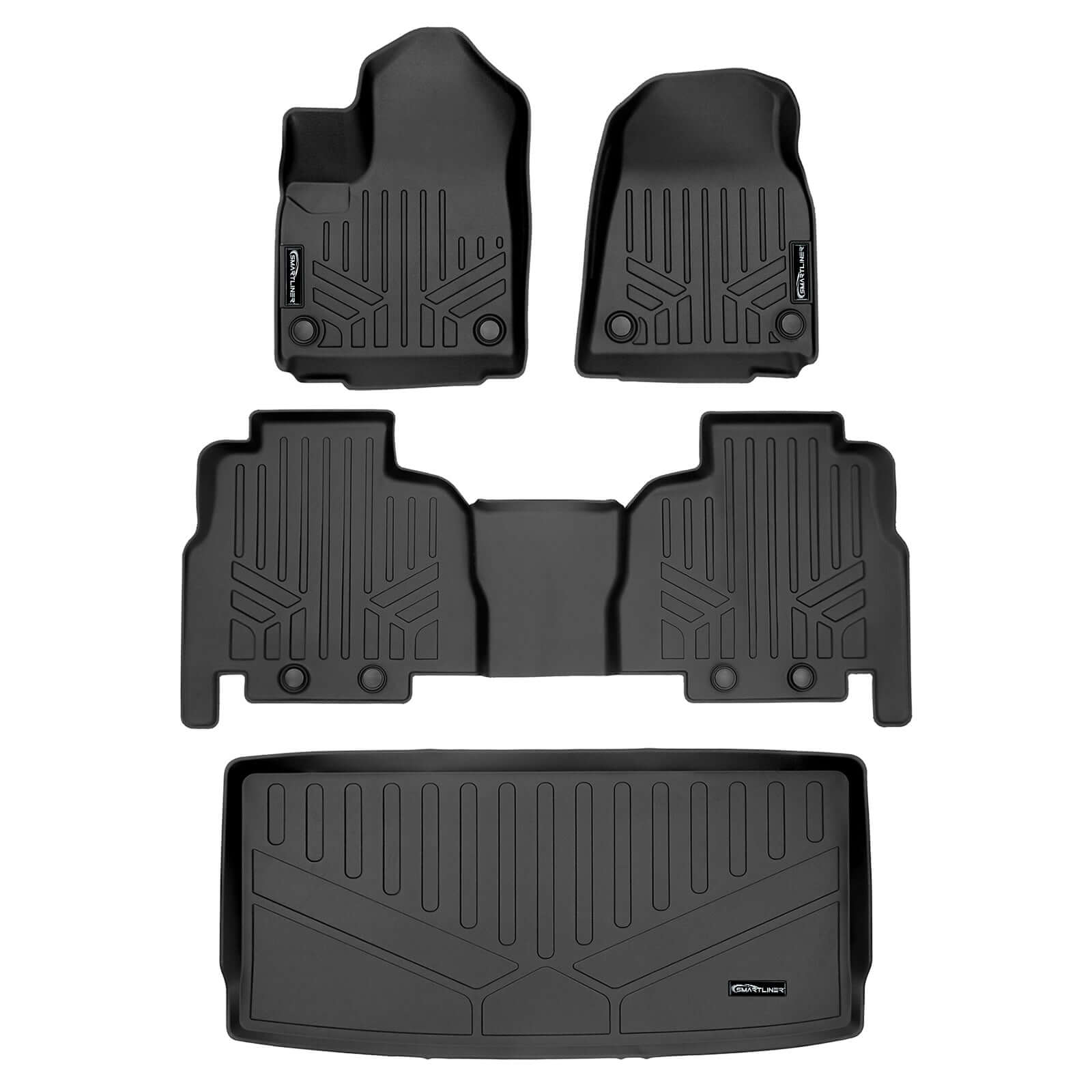 SMARTLINER Custom Fit Floor Liners For 2022-2024 Jeep Wagoneer (8 Passenger Model)