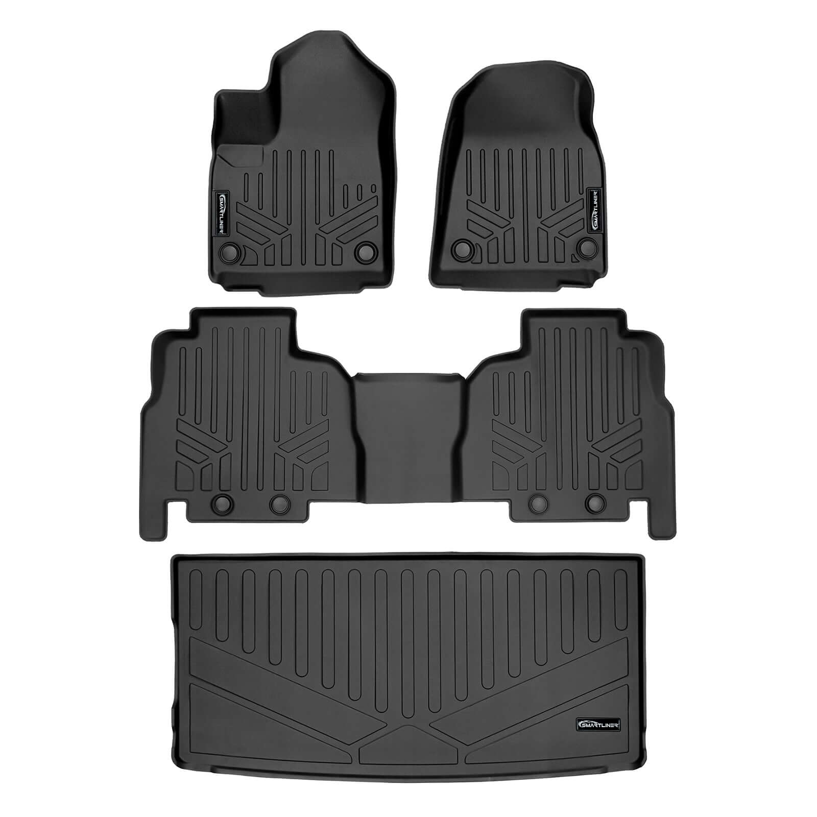 SMARTLINER Custom Fit Floor Liners For 2022-2024 Jeep Grand Wagoneer (8 Passenger Model)