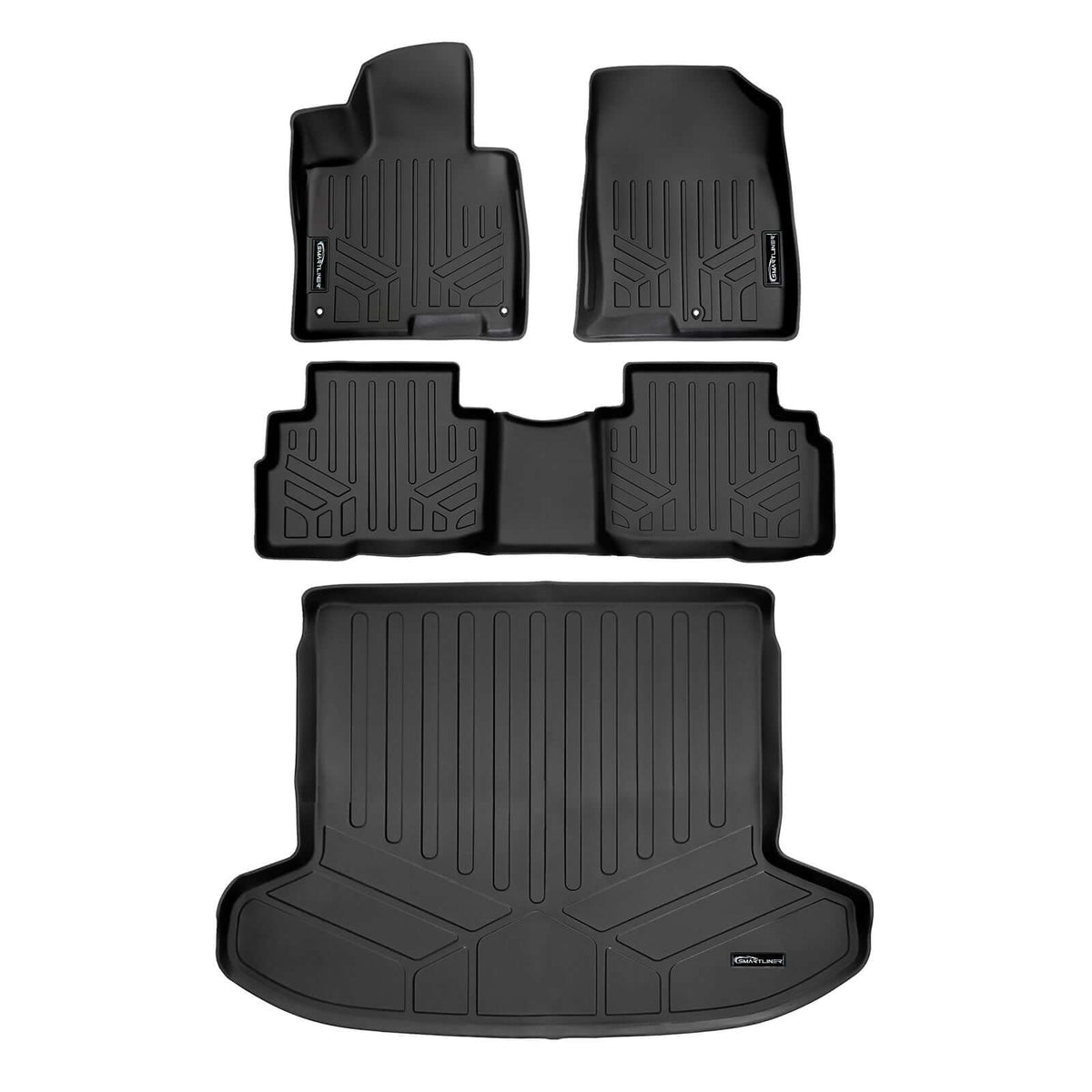 SMARTLINER Custom Fit Floor Liners For 2023-2025 Kia Sportage Hybrid Models without Subwoofer in Cargo Area