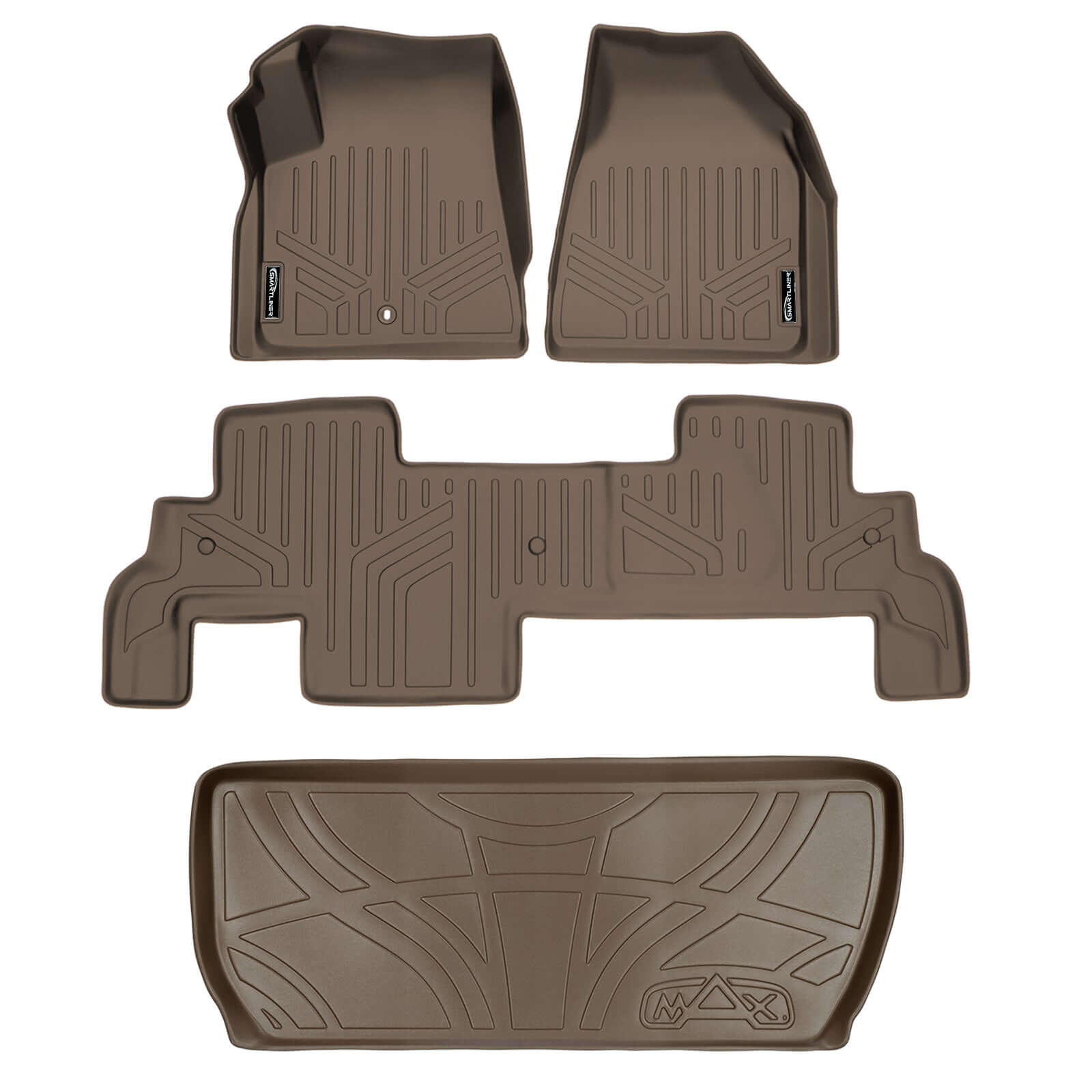 SMARTLINER Custom Fit Floor Liners For Traverse/Enclave/Acadia/Outlook (with 2nd Row Bench Seat)