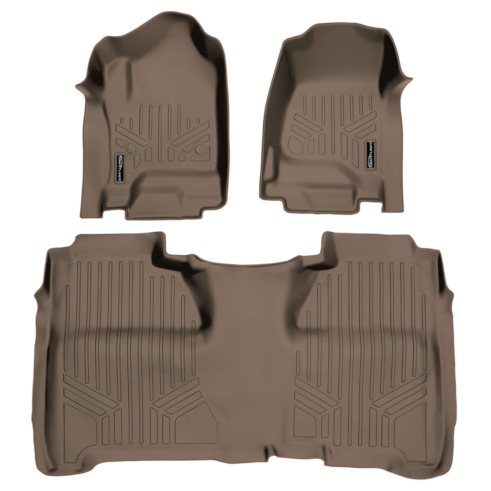 SMARTLINER Smart Coverage™ Custom Fit Floor Liners For Crew Cab 2014-2018 Silverado/Sierra 1500 - 2015-2021 2500/3500 HD