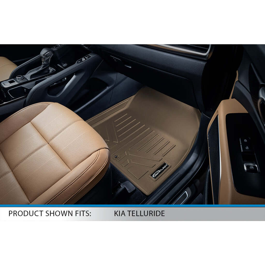 SMARTLINER Custom Fit Floor Liners For 2020-2024 Kia Telluride with 2nd Row Bucket Seats No Center Console and No In Between Coverage