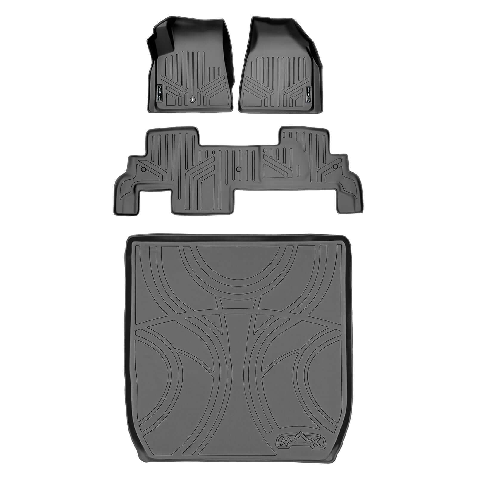 SMARTLINER Custom Fit Floor Liners For Traverse/Enclave/Acadia/Outlook (with 2nd Row Bench Seat)