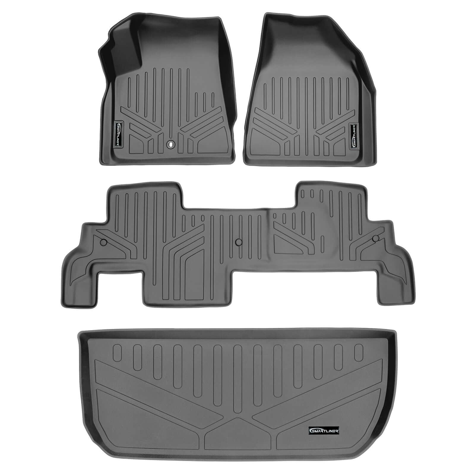 SMARTLINER Custom Fit Floor Liners For Traverse/Enclave/Acadia/Outlook (with 2nd Row Bench Seat)