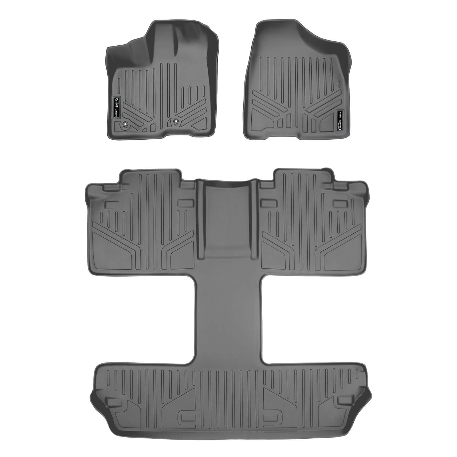 SMARTLINER Custom Fit Floor Liners For 2011 2012 Toyota Sienna 7 Passenger Model