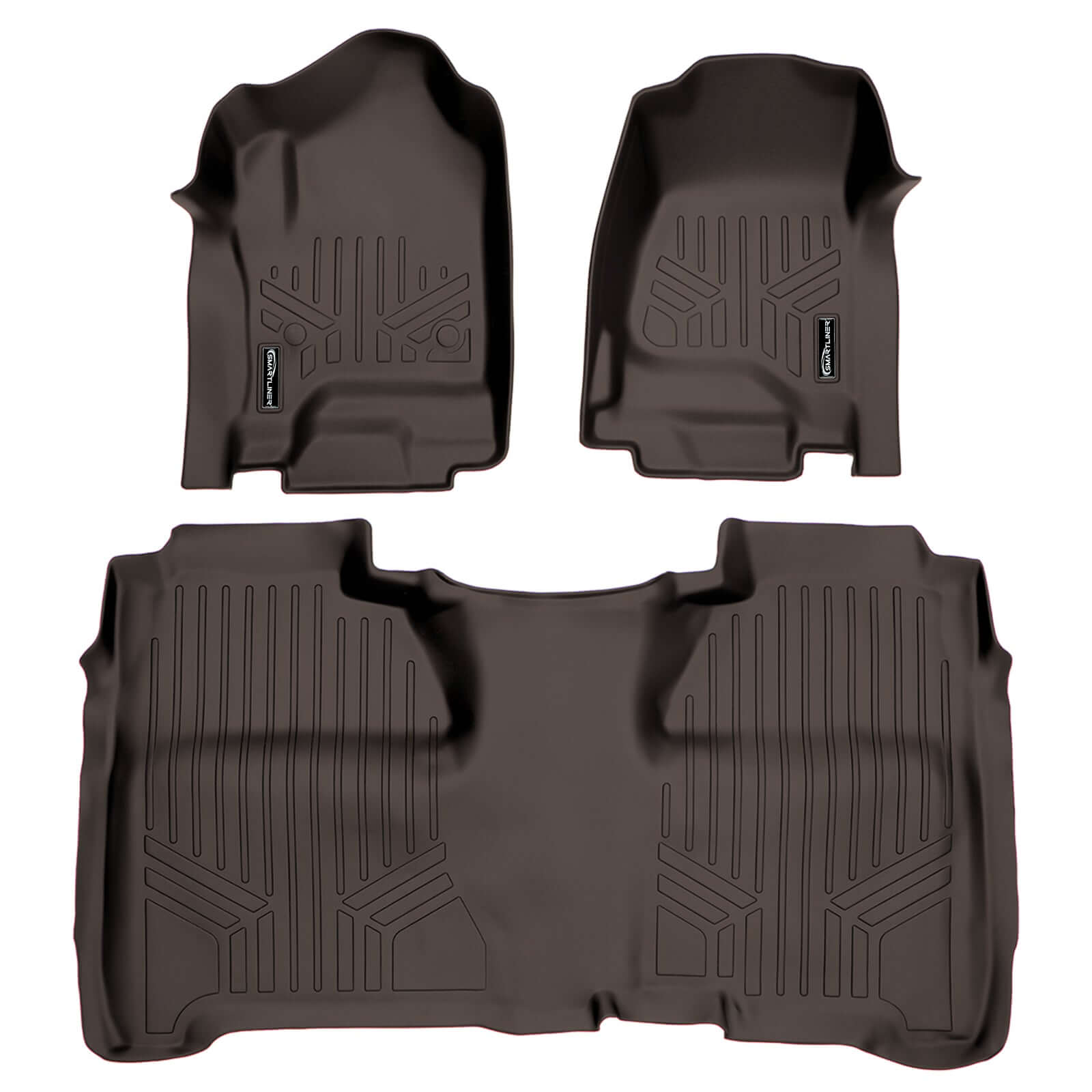 SMARTLINER Smart Coverage™ Custom Fit Floor Liners For Crew Cab 2014-2018 Silverado/Sierra 1500 - 2015-2021 2500/3500 HD