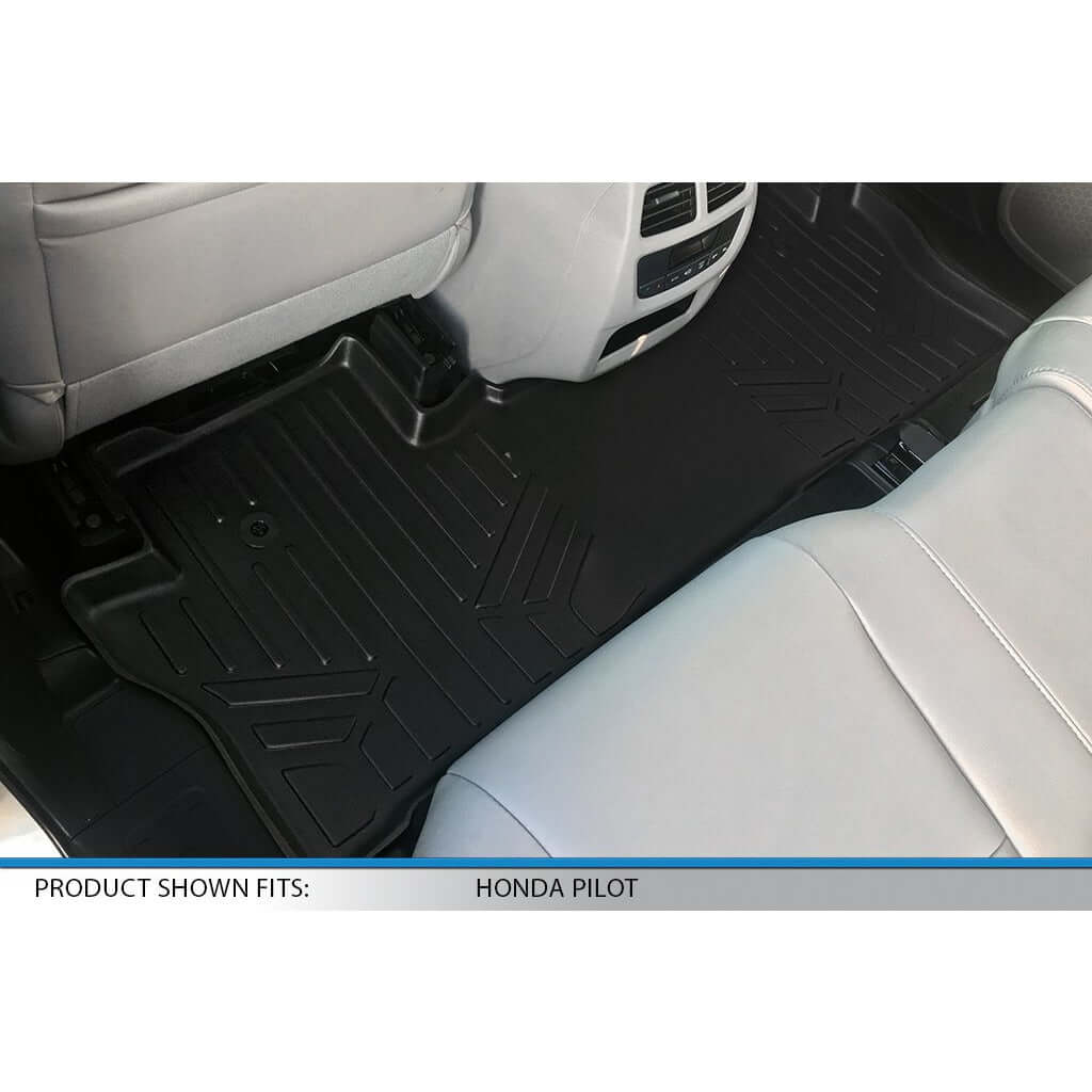 SMARTLINER Custom Fit Floor Liners For 2016-2022 Honda Pilot (7 Passenger Model)