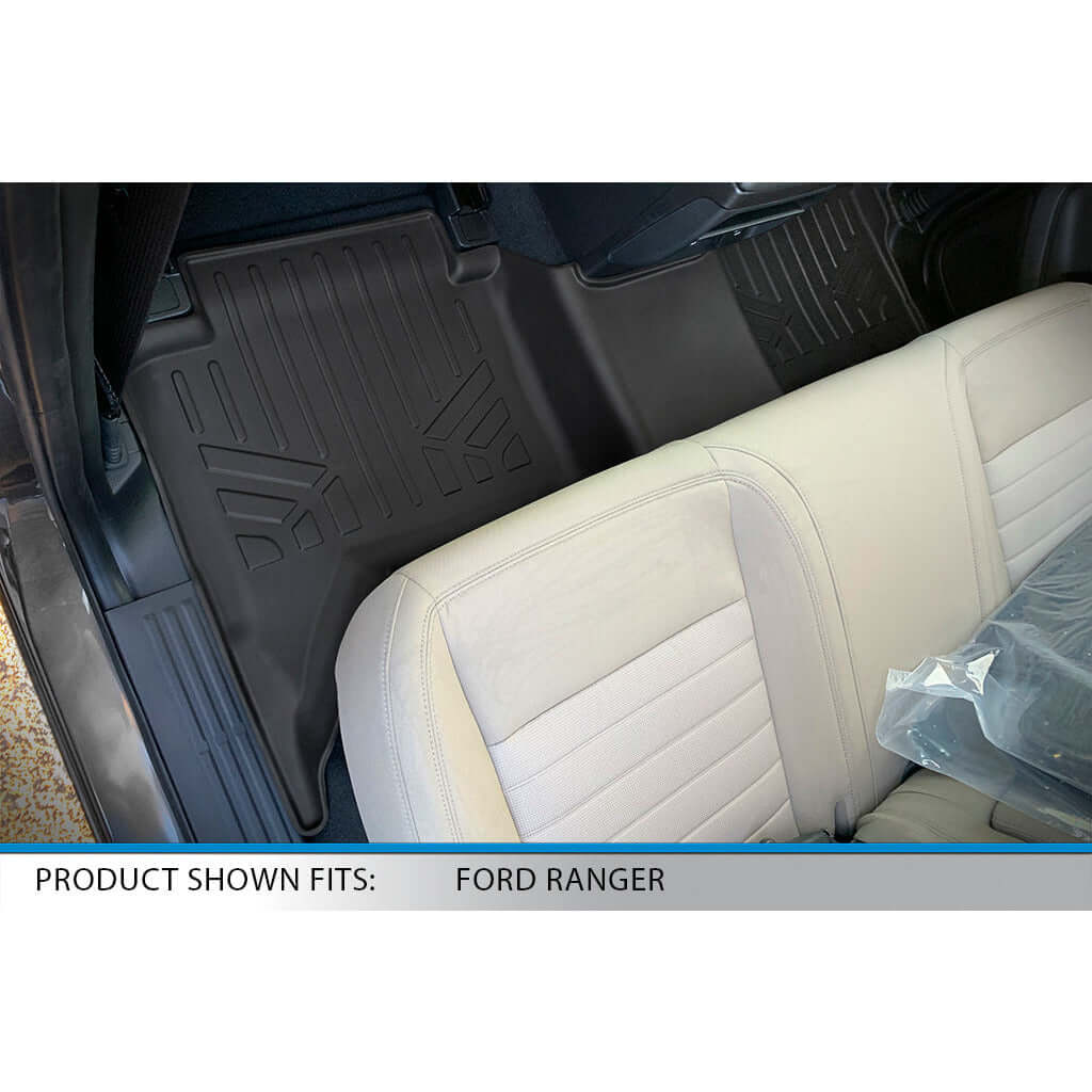 SMARTLINER Custom Fit Floor Liners For 2019-2023 Ford Ranger SuperCrew Cab