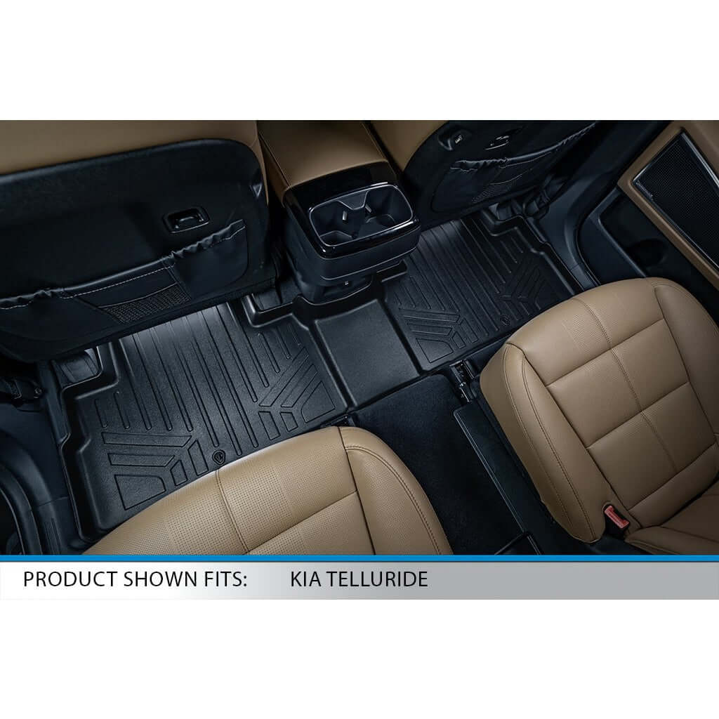 SMARTLINER Custom Fit Floor Liners For 2020-2025 Kia Telluride with 2nd Row Bench Seat