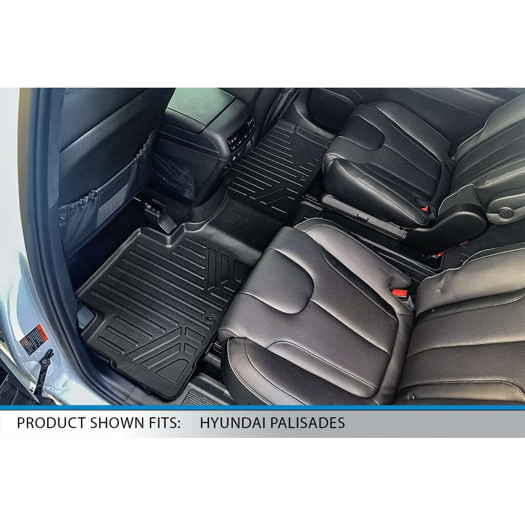 SMARTLINER Custom Fit Floor Liners For 2020-2024 Hyundai Palisade with 2nd Row Bench