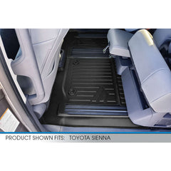 SMARTLINER Custom Fit Floor Liners For 2021-2024 Toyota Sienna with 2nd Row Bench Seat no Spare Tire