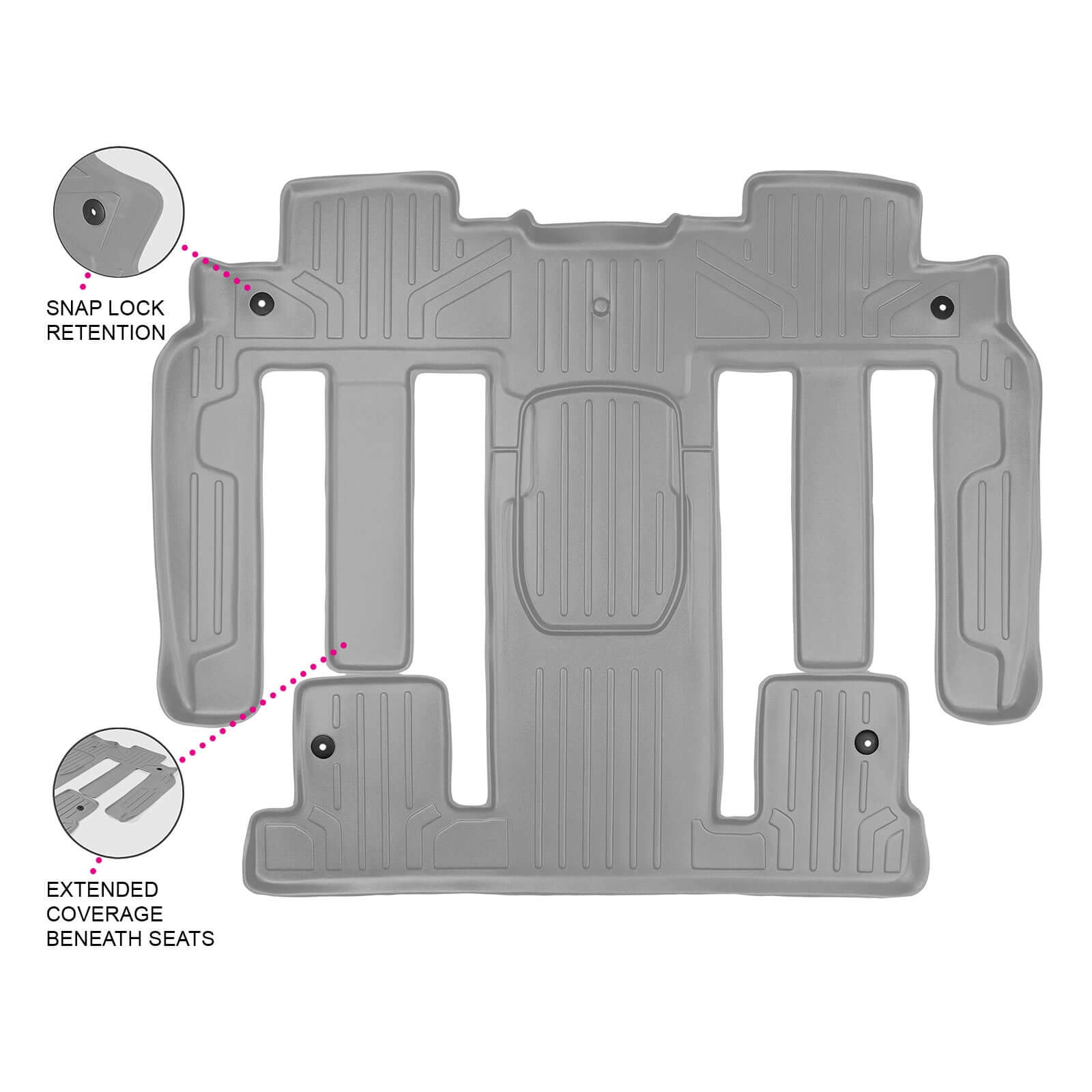 SMARTLINER Custom Fit for 2008 Enclave with 2nd Row Bucket Seats - Smartliner USA