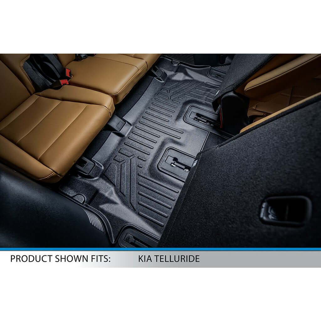 SMARTLINER Custom Fit Floor Liners For 2020-2025 Kia Telluride with 2nd Row Bench Seat