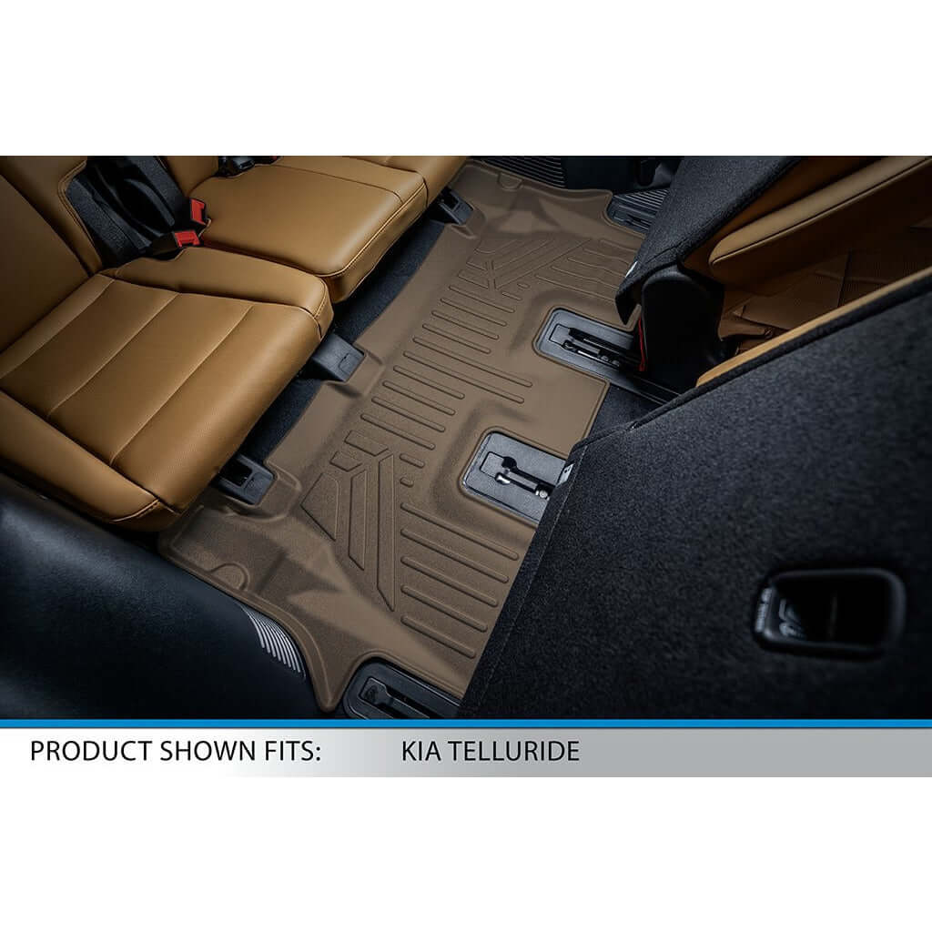 SMARTLINER Custom Fit Floor Liners For 2020-2024 Kia Telluride with 2nd Row Bucket Seats With Center Console