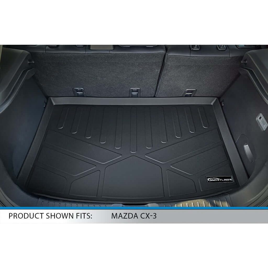 SMARTLINER Custom Fit Floor Liners For 2016-2021 Mazda CX-3 With Cargo Tray