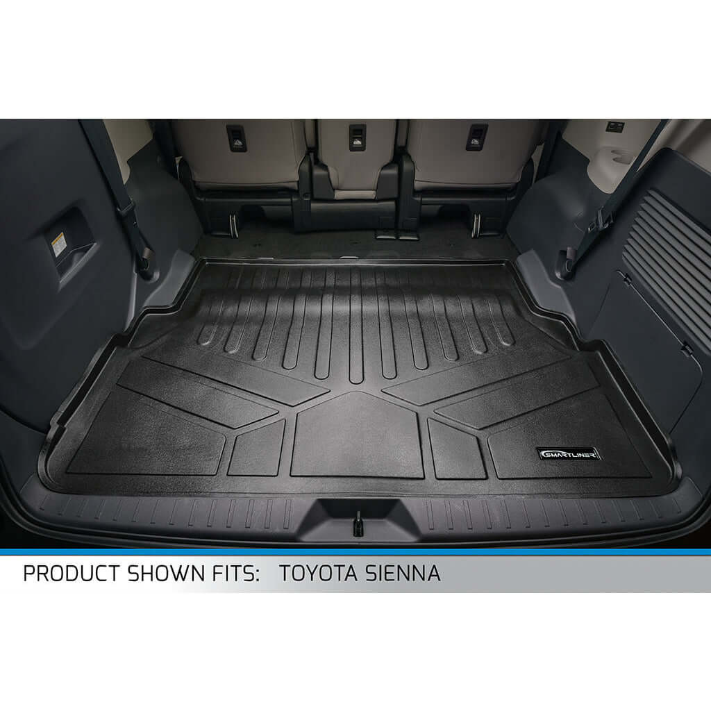 SMARTLINER Custom Fit Floor Liners For 2021-2024 Toyota Sienna with 2nd Row Bench Seat no Spare Tire