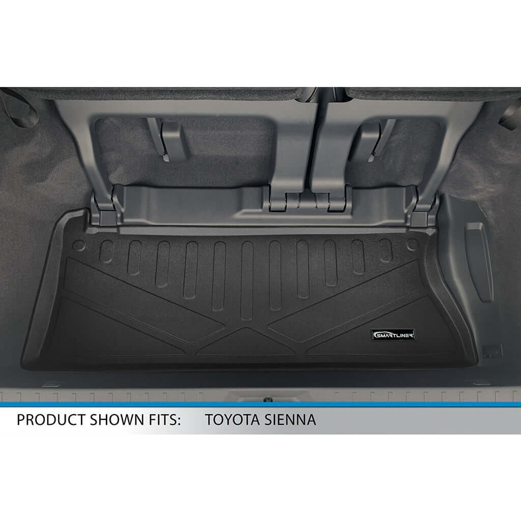 SMARTLINER Custom Fit Floor Liners For 2021-2024 Toyota Sienna with 2nd Row Bench Seat no Spare Tire